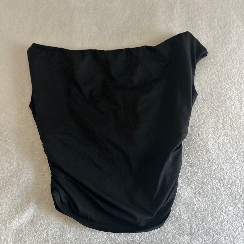 Trendy Queen Womens Black Off The Shoulder Tops Crop Tank Top Y2K T Corset